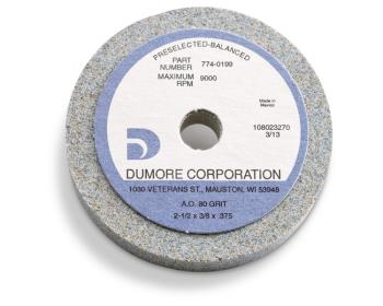 Grinding Wheel for Dumore Series 44 Tool Post Grinders | 2 1/2" Diameter, 3/8" Thick, 3/8" Hole, Code 4 | Dumore 774-0199