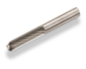 Dumore Rotary File (Carbide Bur) R877-0047 for Dumore Grinders | 1/4" Shank, Radius End Cylindrical, 1/4" Cutting Diameter, 1" Cutting Length